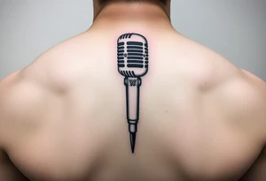 WWE style microphone tattoo idea
