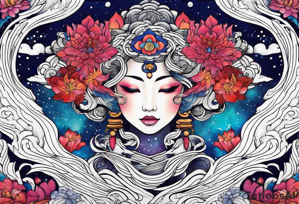 Galaxy tattoo idea