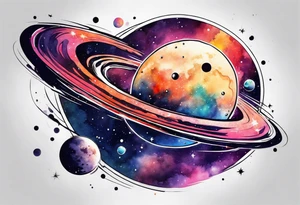 Meteor orbit galaxy tattoo idea