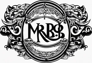 logo "MRBG", written as it is, simple, not fancy tattoo idea