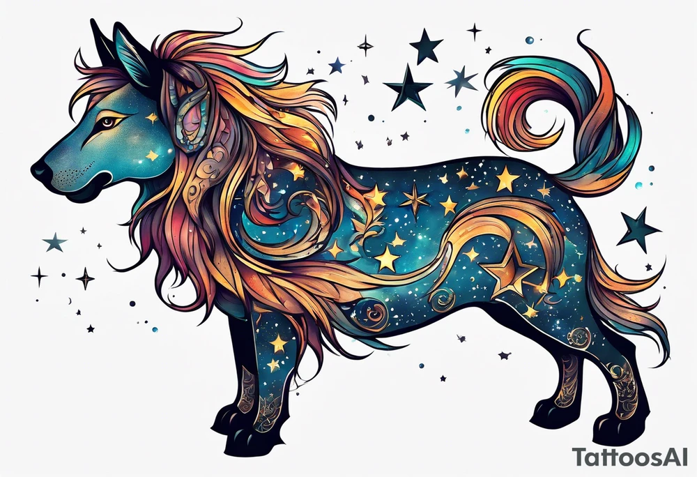 Constellation, animal, tattoo idea