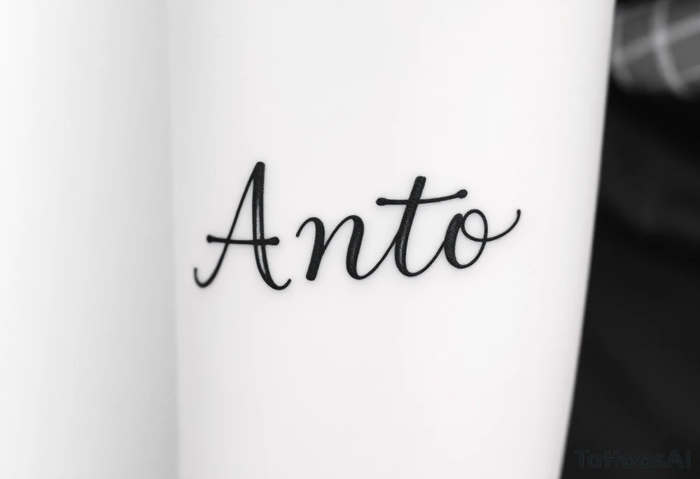A n t o n i o  stacking the letters up and down on top of eachother tattoo idea