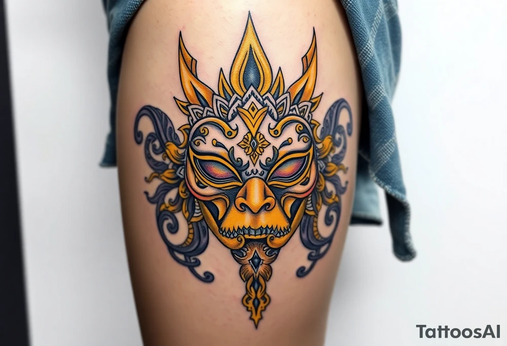 The yellow kings pallid mask tattoo idea