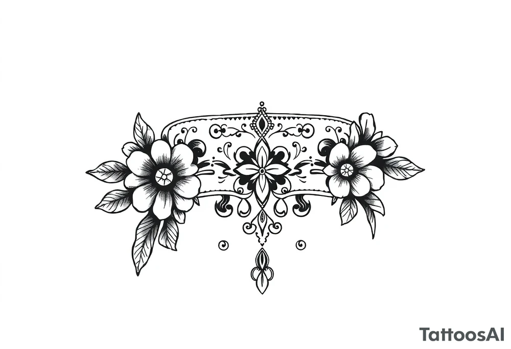 Chicano bandana pattern tattoo idea