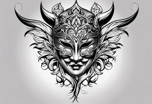 Drama Mask Tattoo Designs for Men tattoo idea