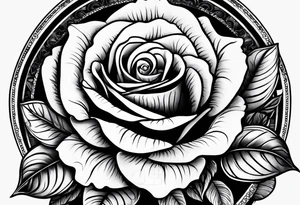 eine Taschenuhr mit einer Rose tattoo idea