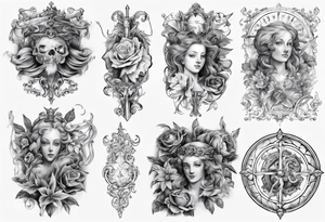 Renaissance sleeve tattoo idea