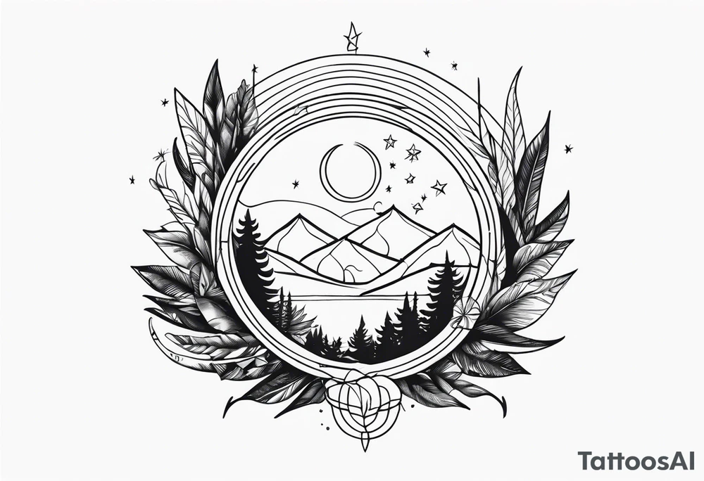 Un style nature tattoo idea