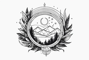 Un style nature tattoo idea