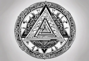 vegvisir valknut breaking tattoo idea