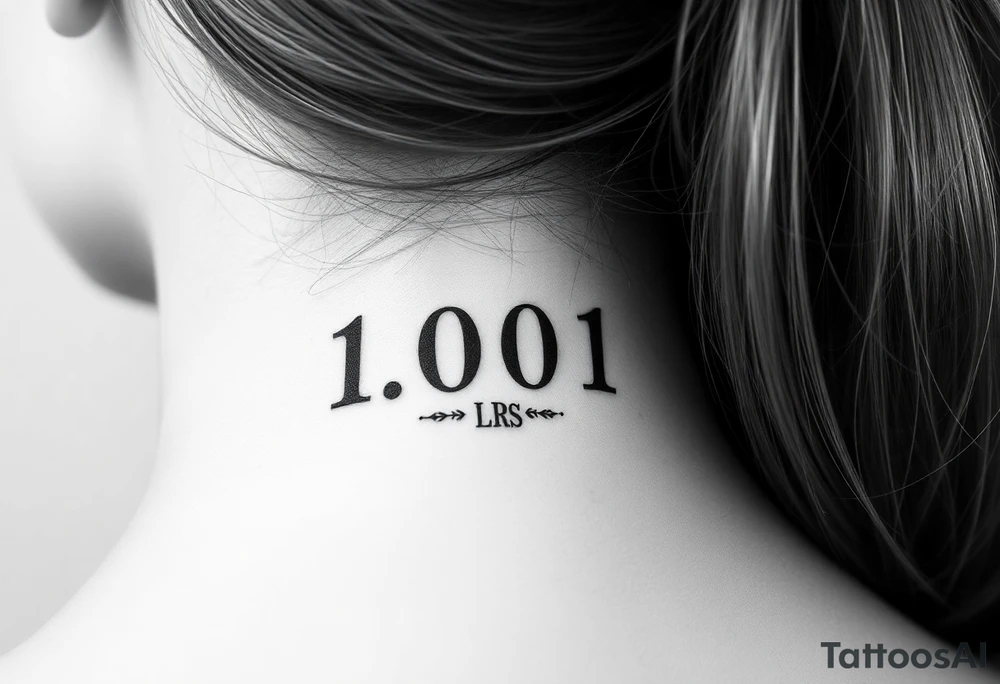Roman numerals for 1,001 with the initials lrs tattoo idea