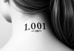 Roman numerals for 1,001 with the initials lrs tattoo idea