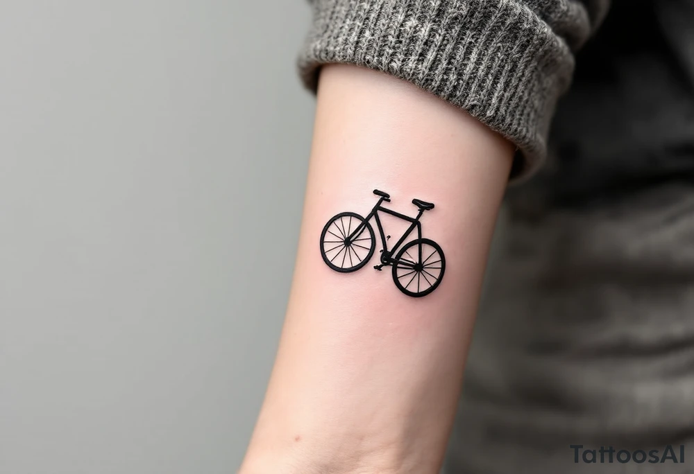 cyclist sketch tattoo idea