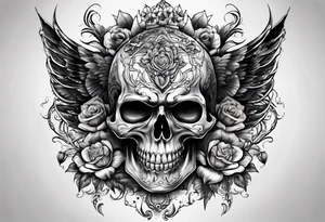 scary nemesis without flowers tattoo idea