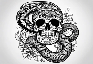 Aztec snake tattoo idea | TattoosAI
