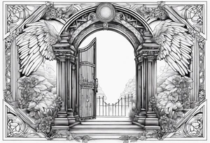 Angel baby heaven gate tattoo idea