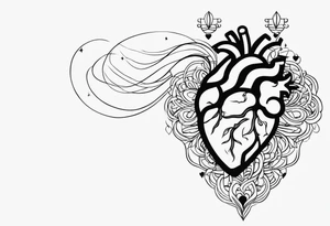 mind over heart tattoo idea