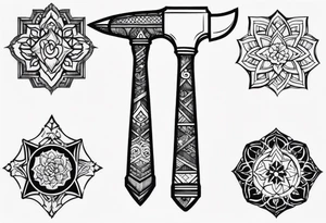 carpenter hammer tattoo idea