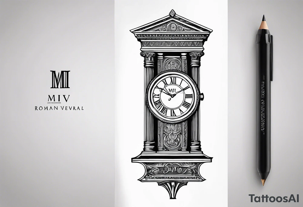 MMIV roman numeral small forearm stylish tattoo tattoo idea