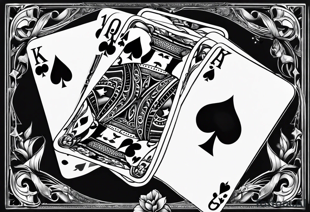 royal flush poker using the word magic tattoo idea