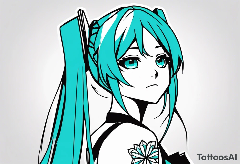 Small miku_hatsune tattoo idea