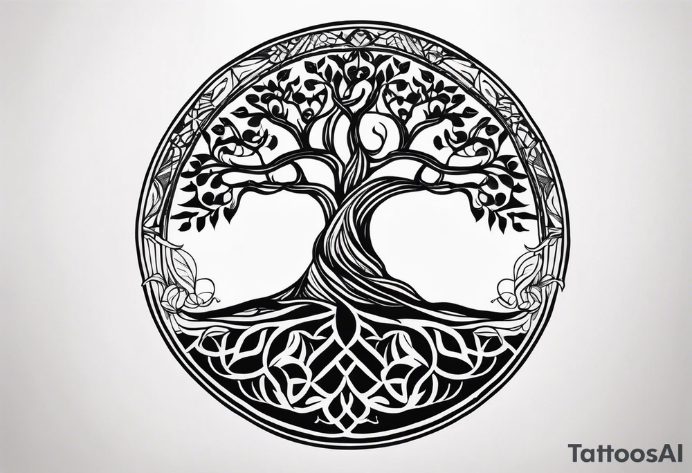tree of life, tall tattoo idea