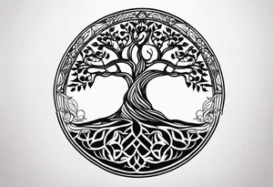 tree of life, tall tattoo idea