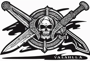 Valhalla  warrior soldier  Sword tattoo idea