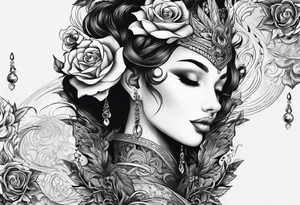 neck sleeve tattoo idea