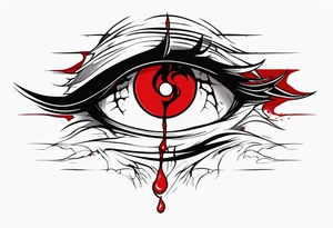 Bloody tears flow from Alucard's eye in Hellsing tattoo idea