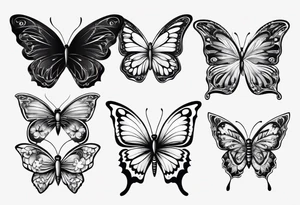 wing, flower, butterfly , tattoo idea