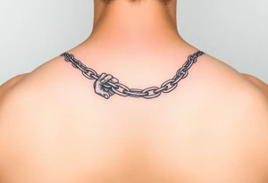 Chains wrapped around fingers tattoo idea