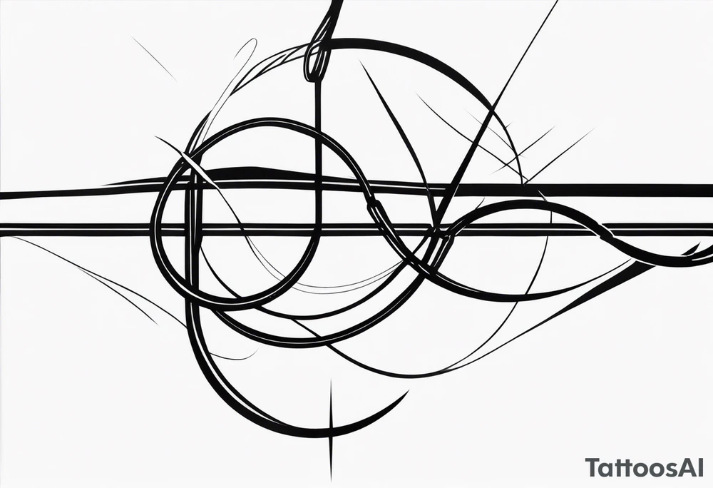 Long thin chain tattoo idea