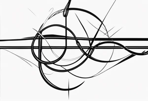 Long thin chain tattoo idea