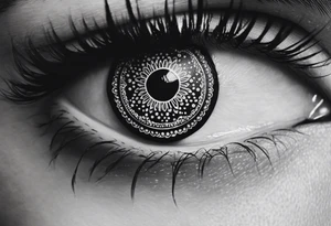 Mandala, eye, detail tattoo idea