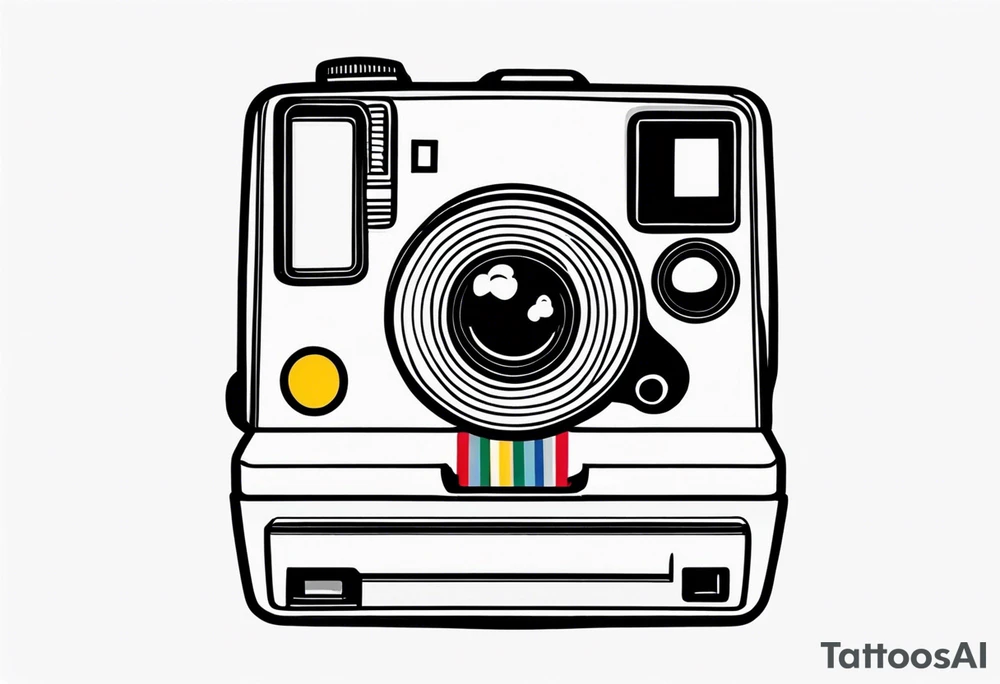 A polaroid-photo with a simple bland and white smiley in the picture tattoo idea