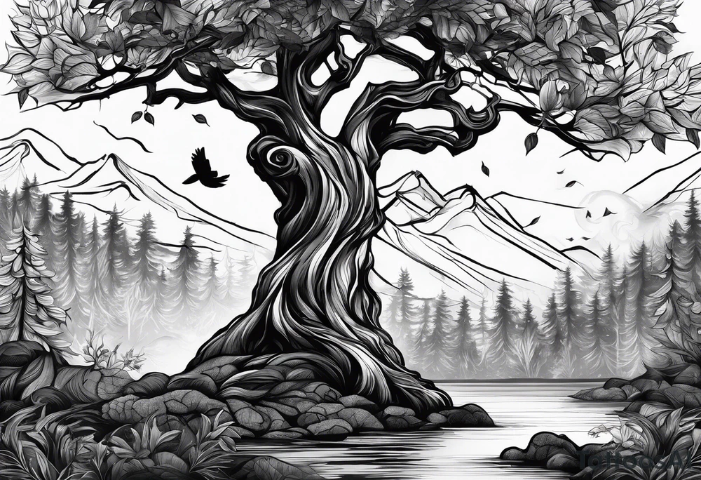 If you feel like you are losing everything, remember tress lose their leaves every year, yet they still stand tall and wait for better days to come. tattoo idea