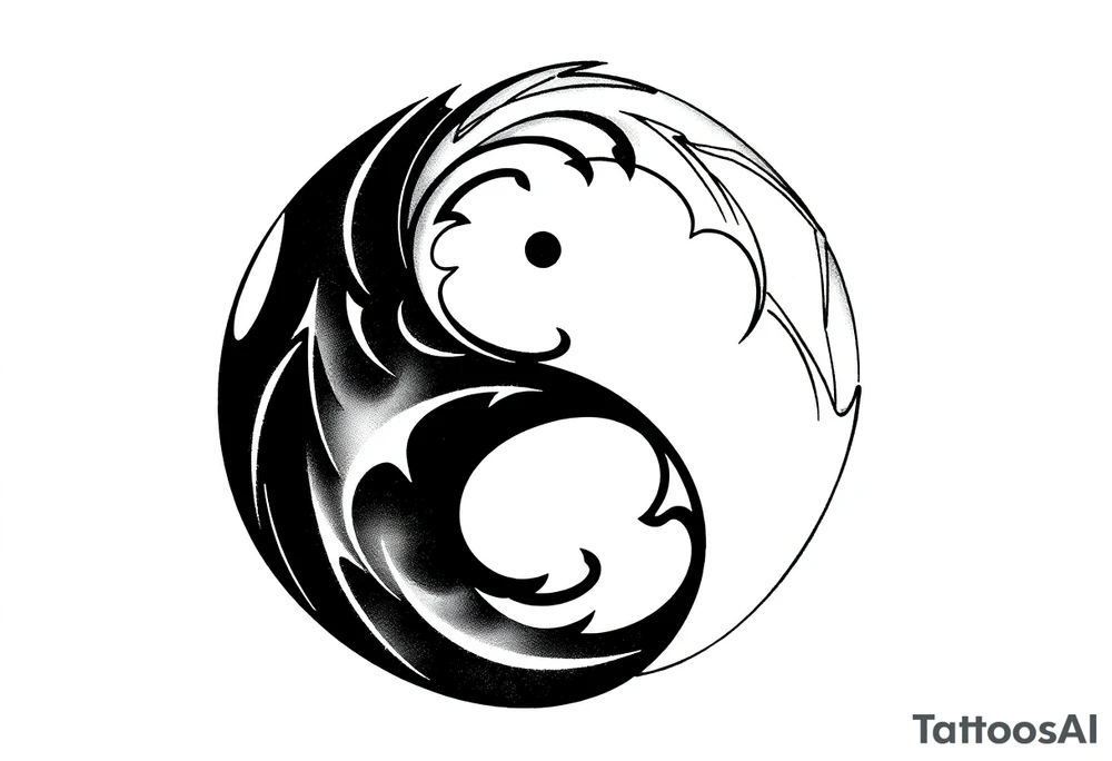 futebol, musica e Yin yang tattoo idea