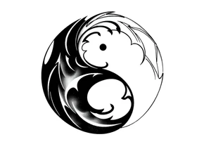 futebol, musica e Yin yang tattoo idea
