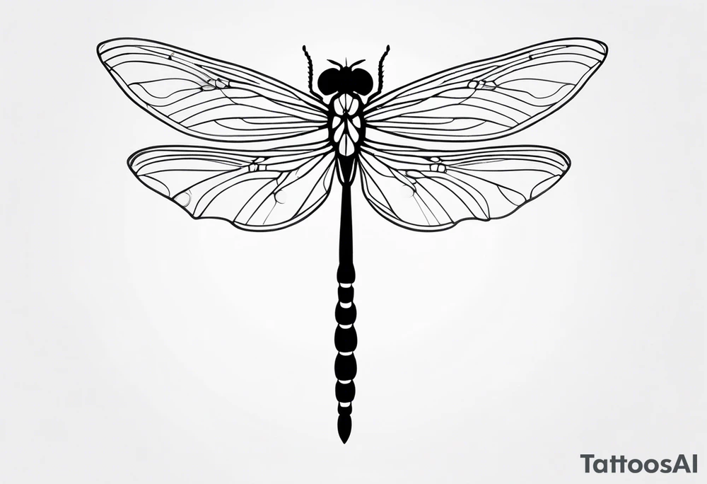 dragonfly minimal tattoo idea