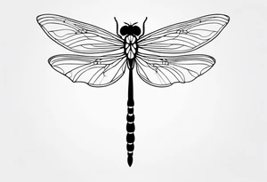 dragonfly minimal tattoo idea