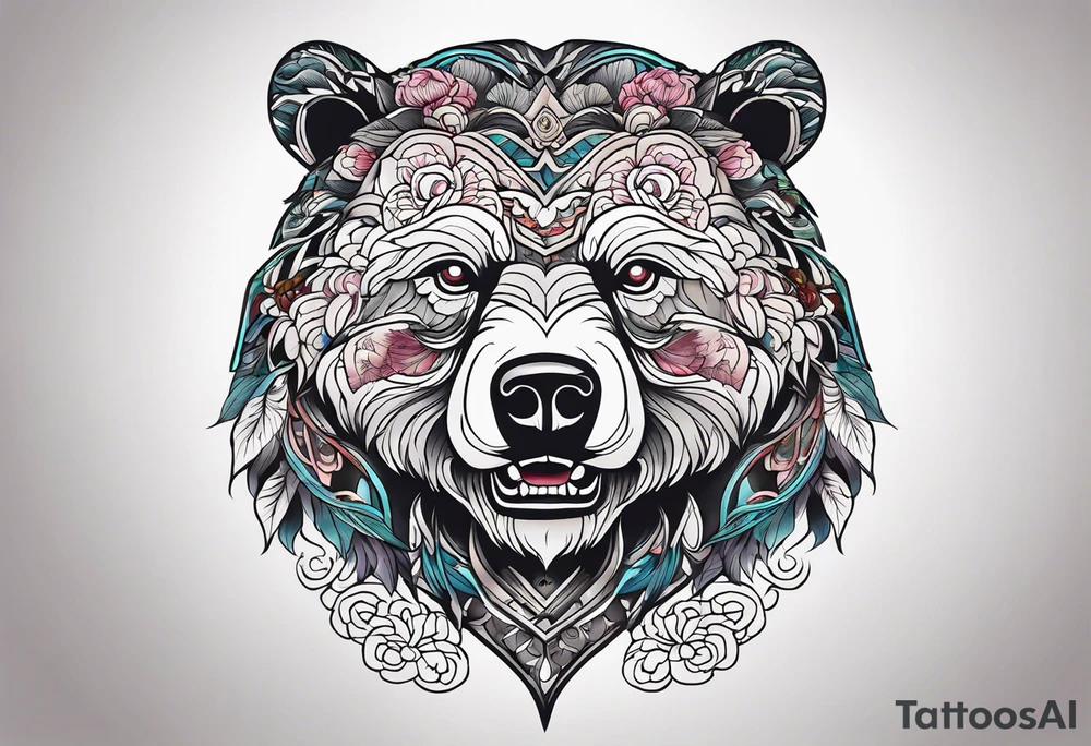 bear mountain tattoo idea