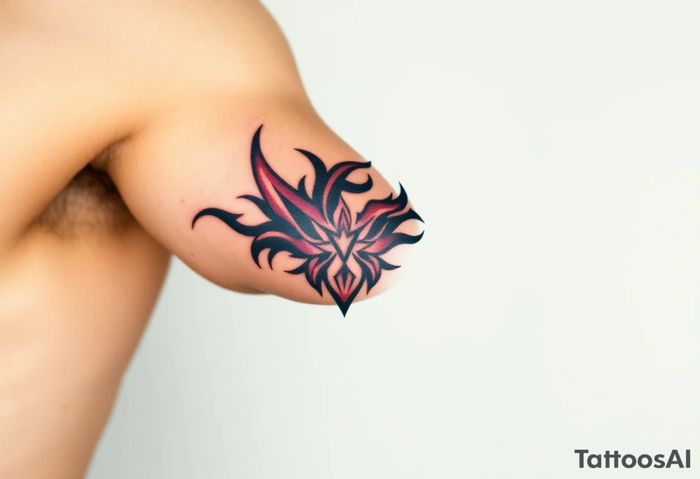 huge and large powerfull flames tattoo idea