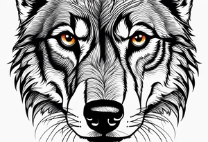 Eyes of a wolf tattoo idea