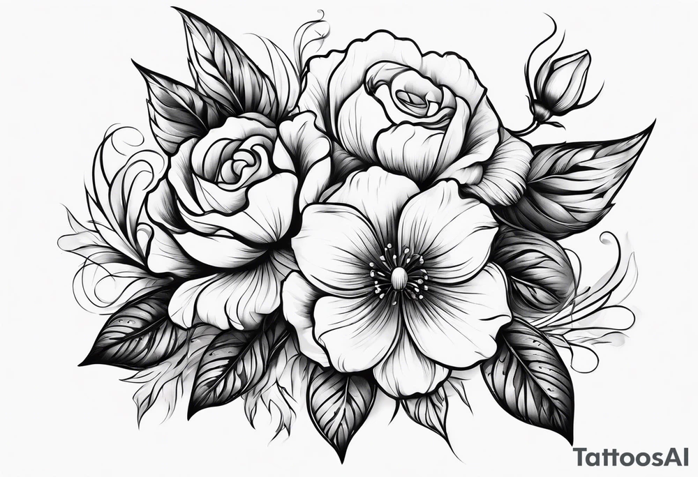 without flowers tattoo idea