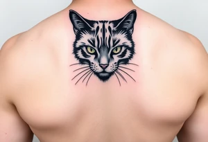 black cat tattoo idea