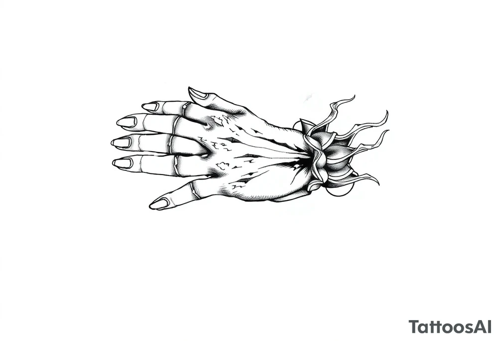 japans hand + Full arm  tattoo concept tattoo idea