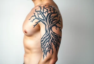 Tree roots tattoo idea
