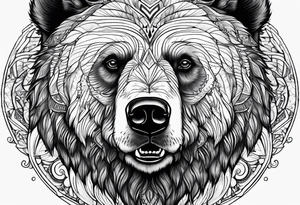 Grizzly bear line tattoo idea