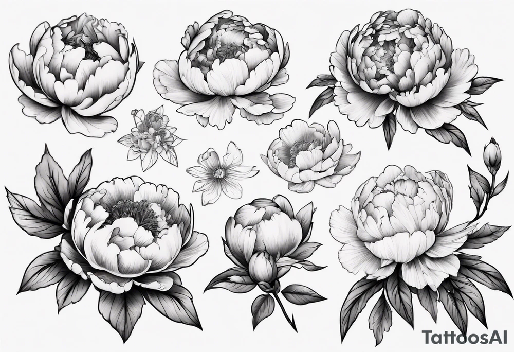 peonie tattoo idea